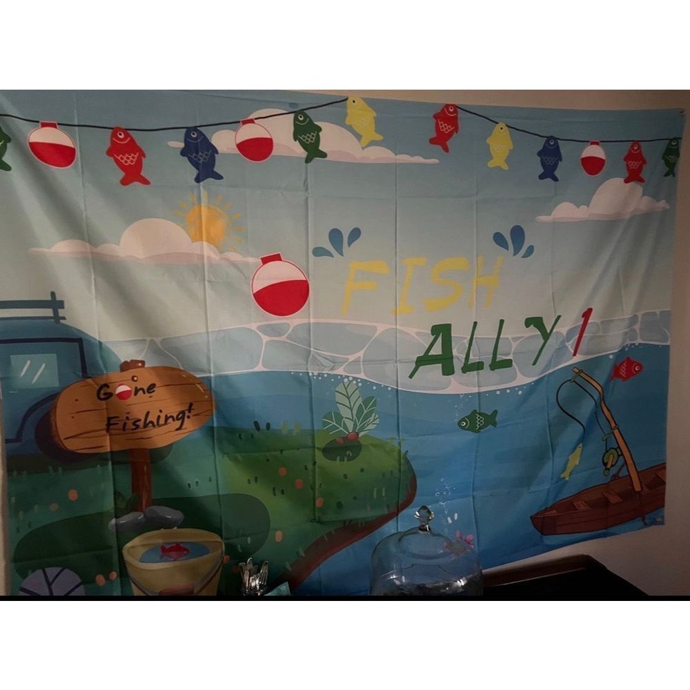 O fish ally 1  birthday banner